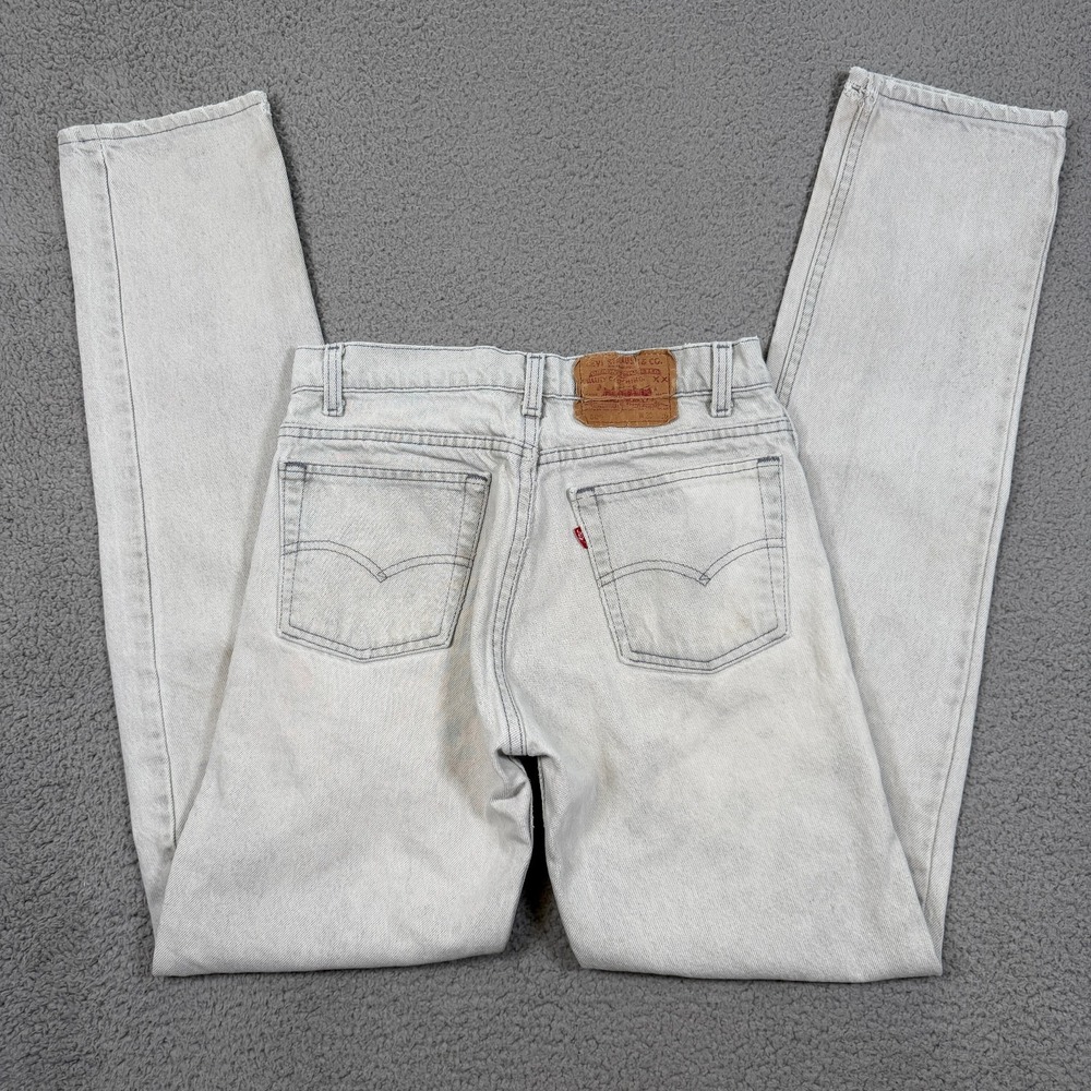 Vintage Levis Jeans Men 30x36 (Fit 29x34) Gray 505 XX Denim Made in USA Straight
